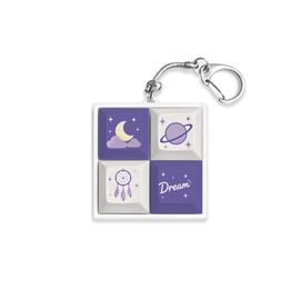 S2B Daily Emotion Keycap Keyring Mechanical Switch Clicky Keychain Green Luck Purple Dream Love Letter Blue Smile Red Heart _ Made in Korea